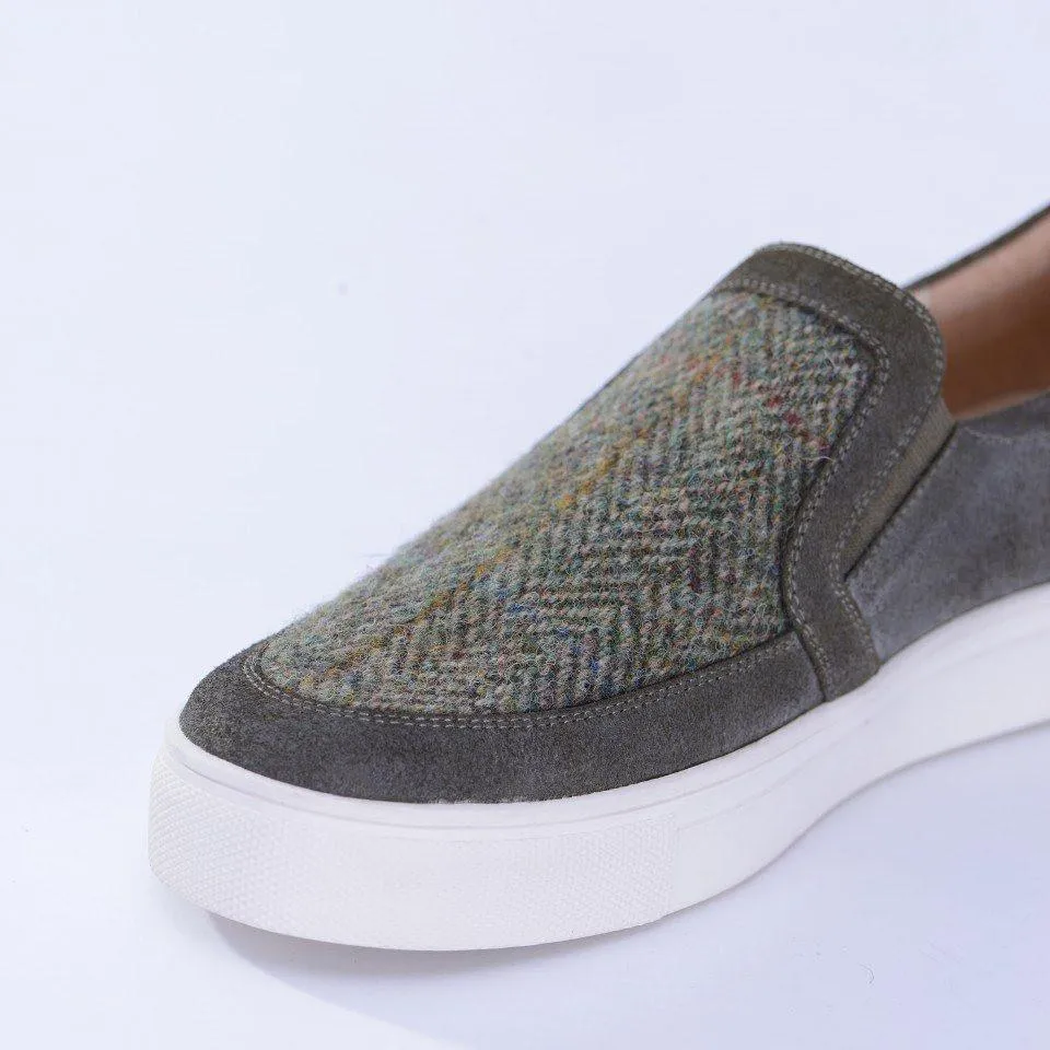 Women's Harris Tweed & Suede Trainers [3 colors]